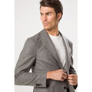 Boglioli K Jacket Mens 54 Micro Herringbone 100% Virgin Wool